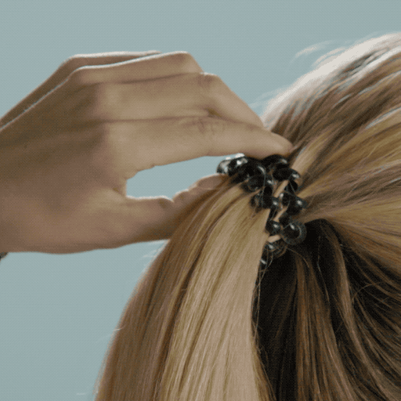 Spiral Hair Coils | Jet Black Hair Ties | Large