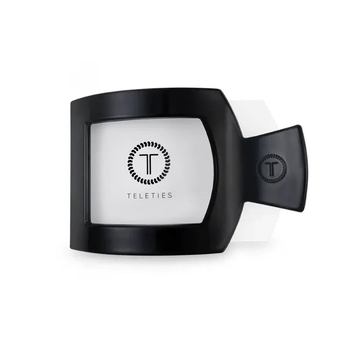Square Flat Hair Clip | Jet Black | Medium