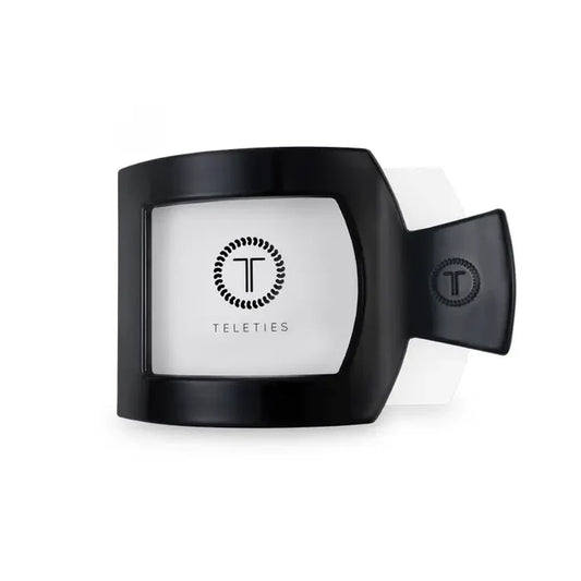 Square Flat Hair Clip | Jet Black | Medium