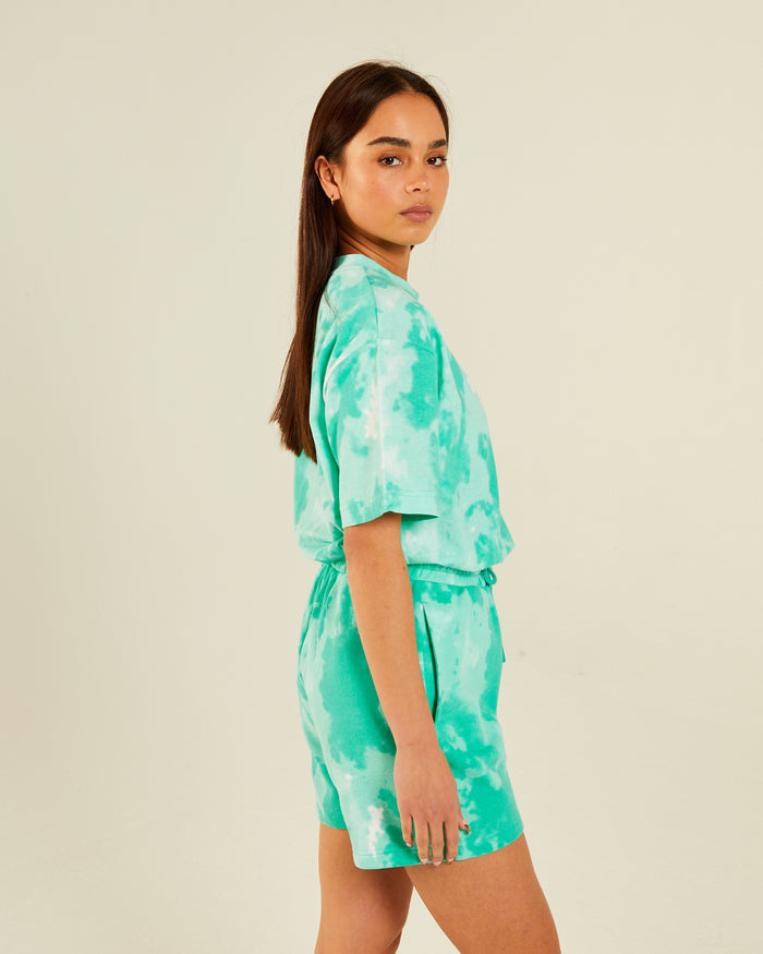 Stacy Tee Mint Tie Dye