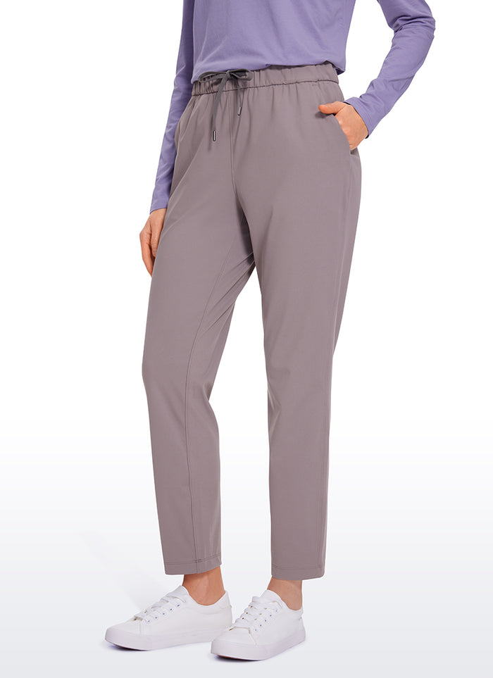 CRZ YOGA Women's Travel Slim Fit Stretch Drawstring 7/8 Pants 27'' Lunar Rock
