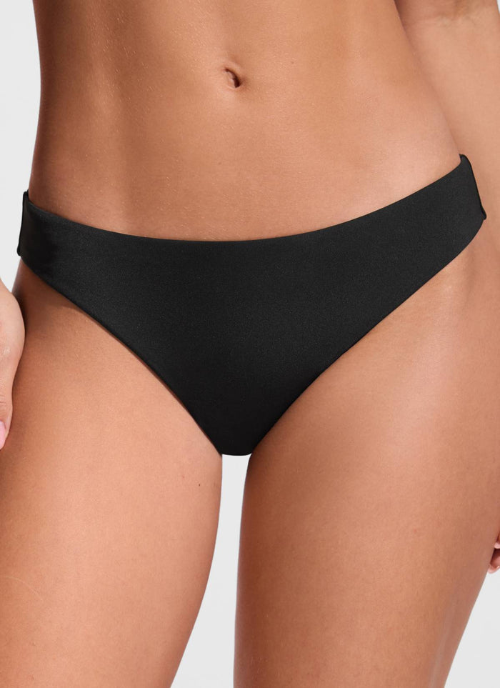 CRZ YOGA Women's Swimwear Bottoms Sunshine Bikini Bottoms Low Rise Black