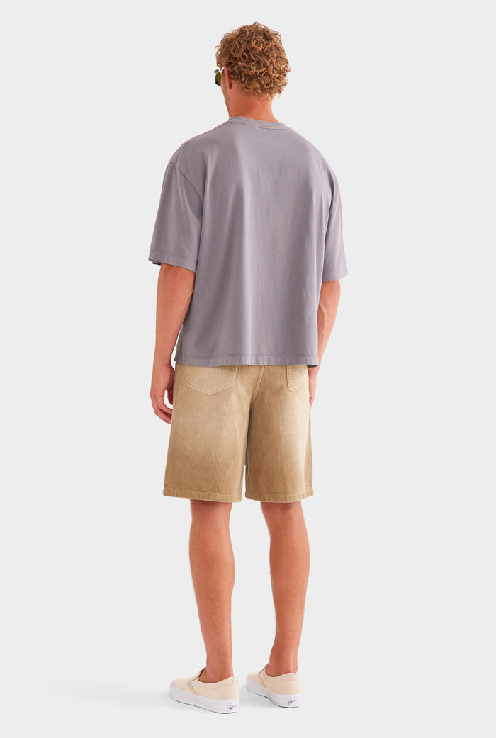 Supersized Cotton T-Shirt - Pigment Dyed Dark Grey