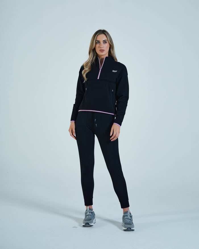Talia Half Zip Black