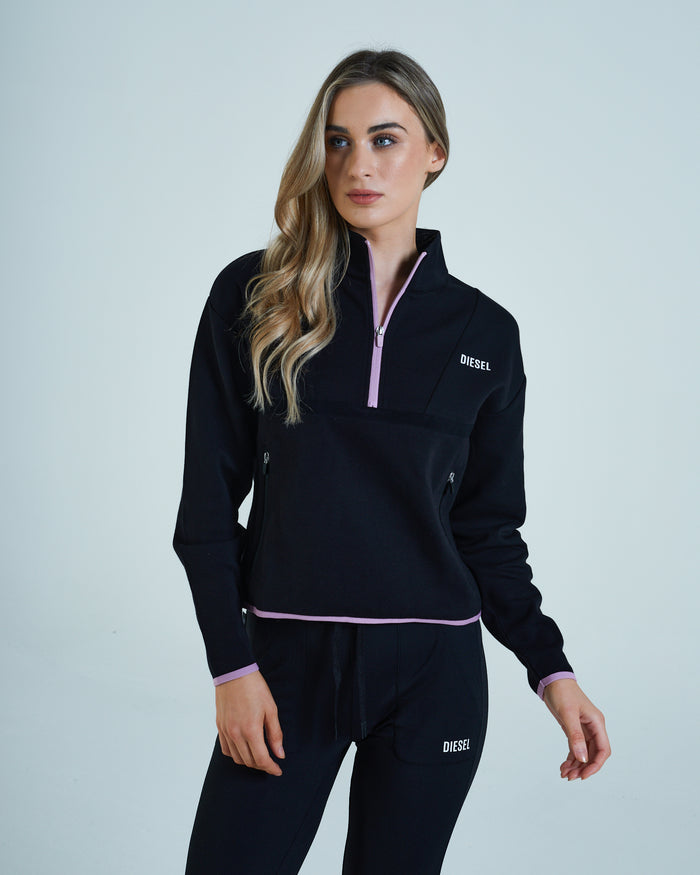 Talia Half Zip Black