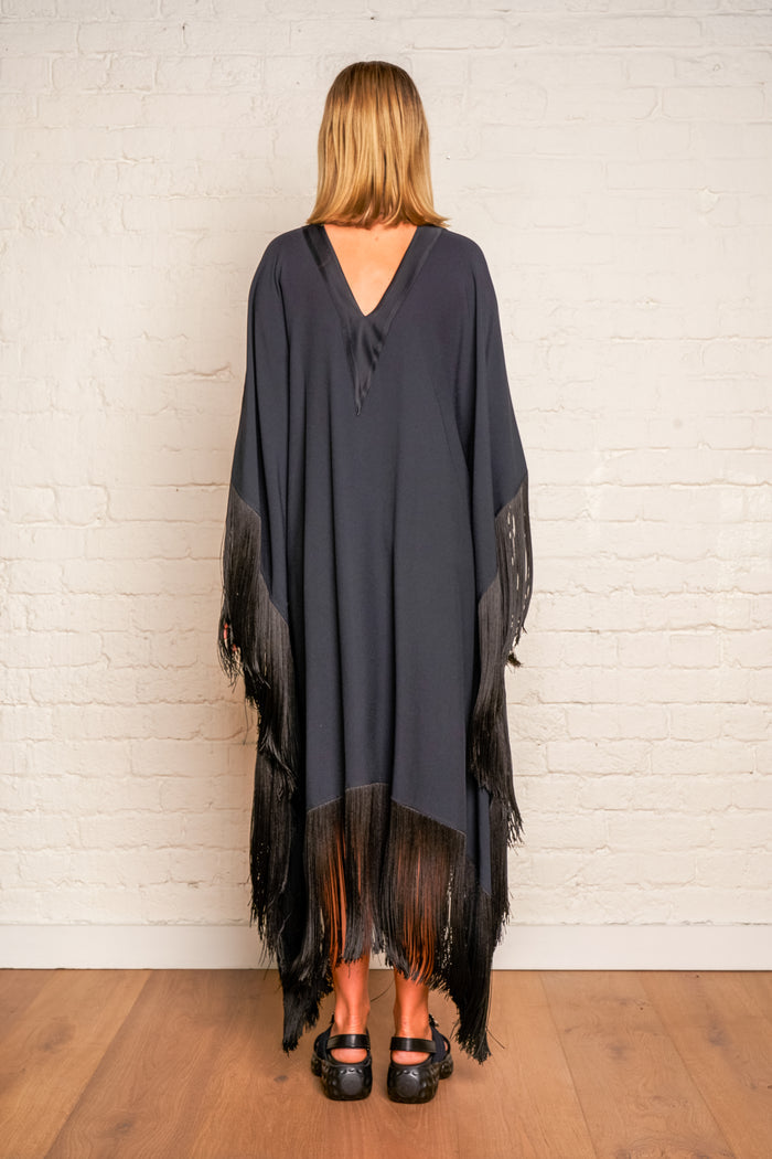 Taller Marmo Fringe V Neck Midi Dress image 2