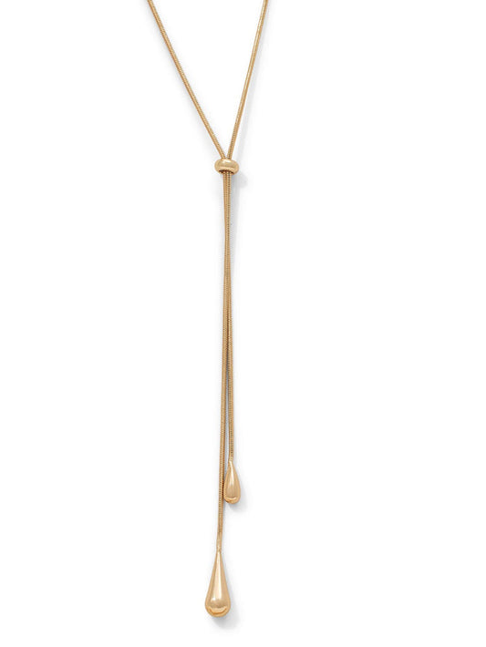 Teardrop Lariat Necklace