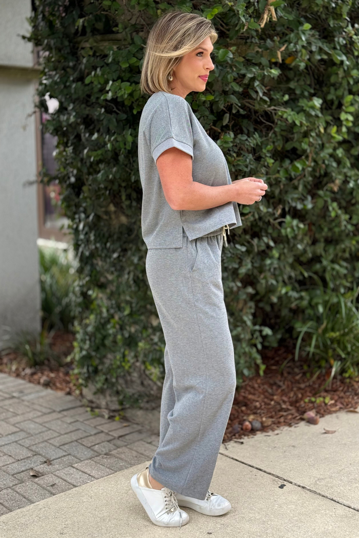 The Cozy Cloud Knit Lounge Set – Grey