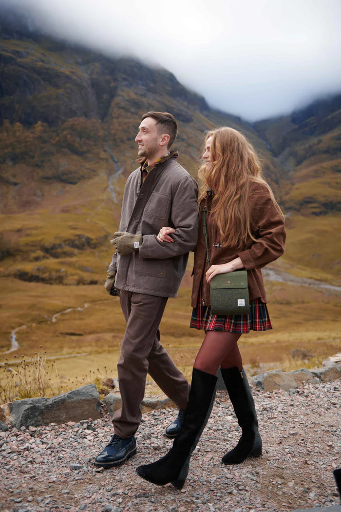 The Eilidh - Dark Green Herringbone