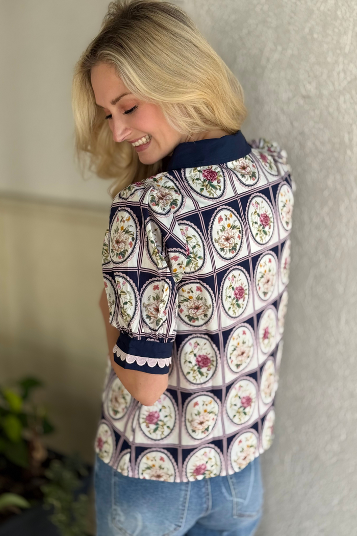 The Garden Estate Scallop Trim Top
