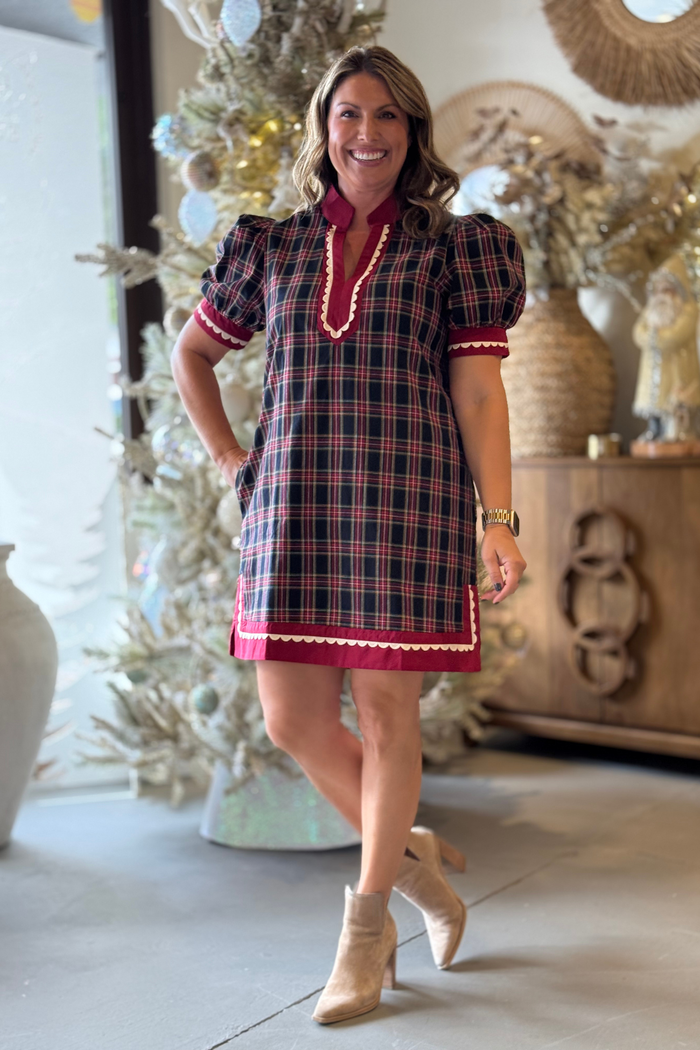The Holly Plaid Mini Dress