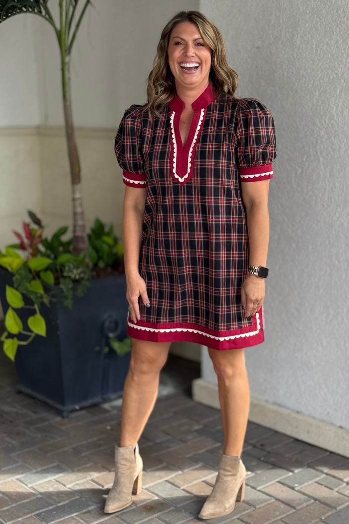 The Holly Plaid Mini Dress