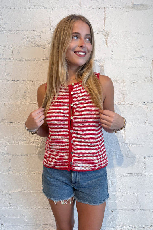 The Sideline Top Red, adeline boutique, dallas boutique, boutique