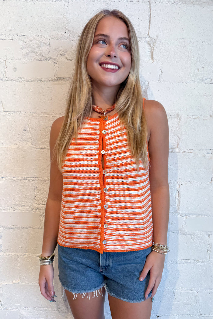 The Sideline Top Orange, adeline boutique, dallas boutique, boutique