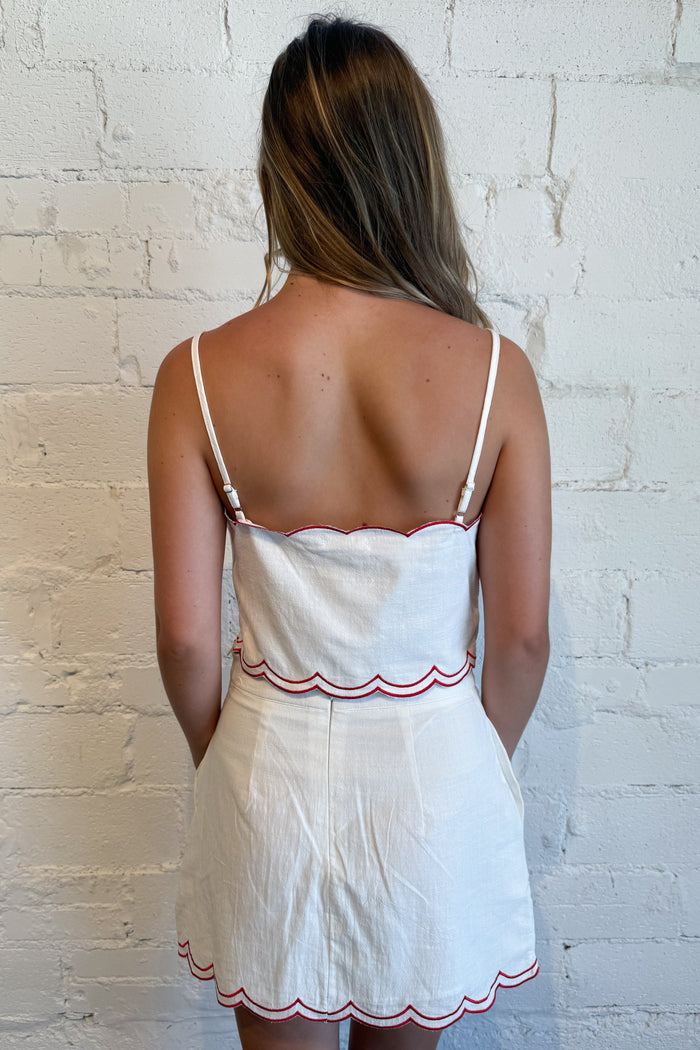 Thread Together White Skirt Back, adeline boutique, dallas boutique, boutique
