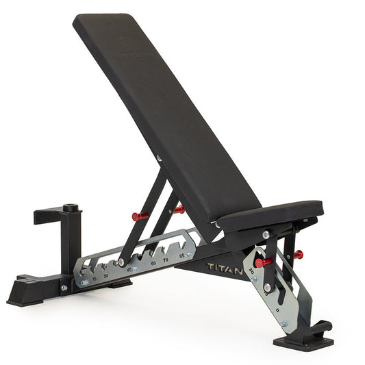 TITAN Series Adjustable Bench | Black/Silver