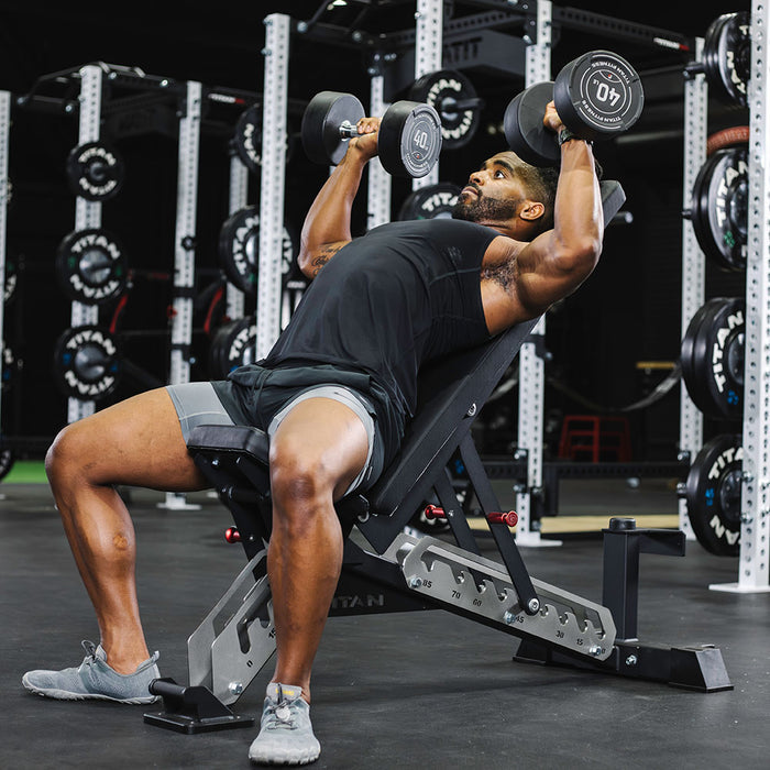 TITAN Series Adjustable Bench | Black/Silver
