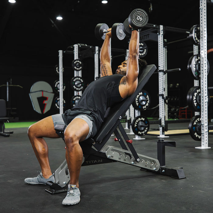 TITAN Series Adjustable Bench | Black/Silver