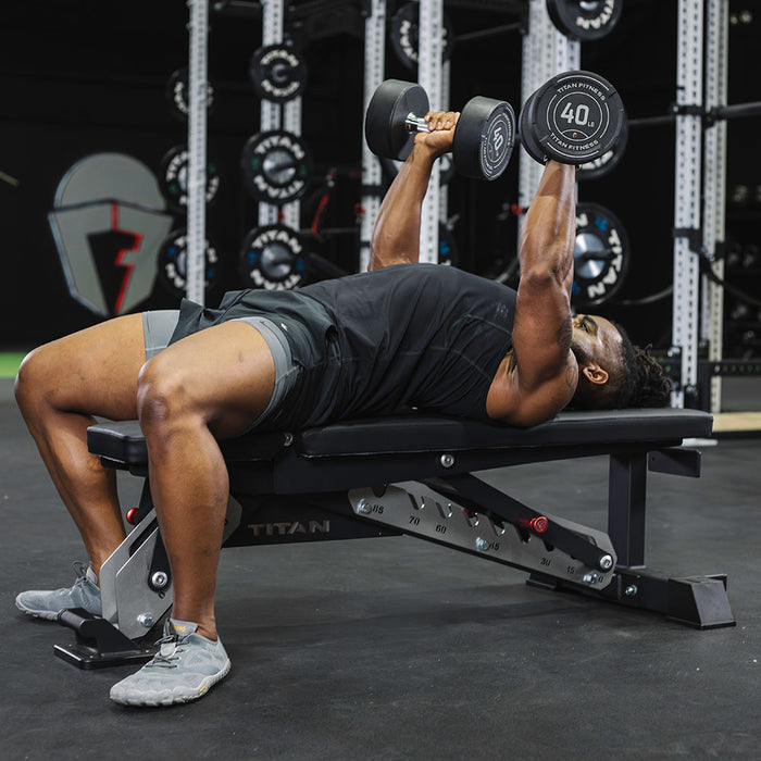TITAN Series Adjustable Bench | Black/Silver