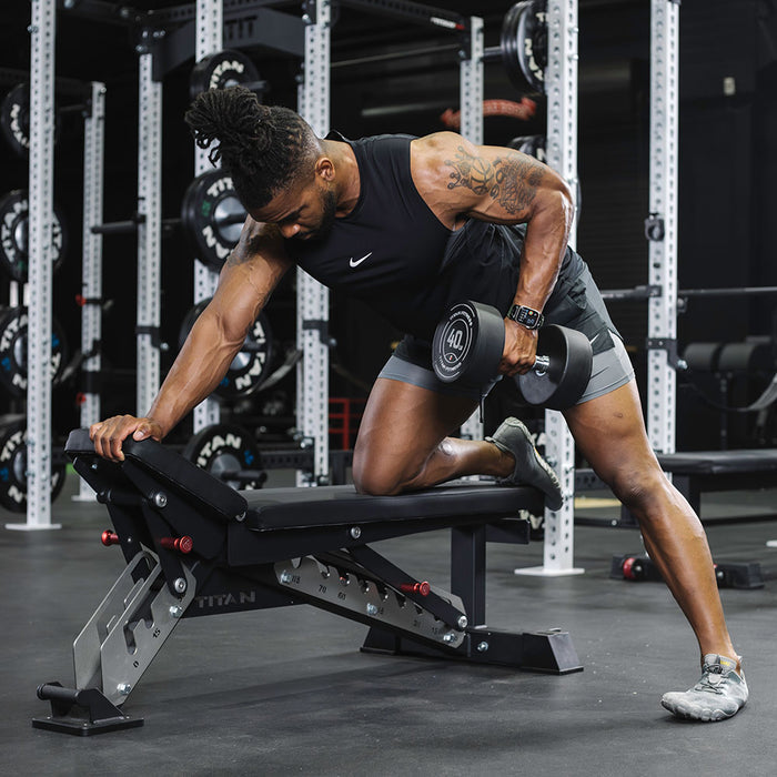 TITAN Series Adjustable Bench | Black/Silver