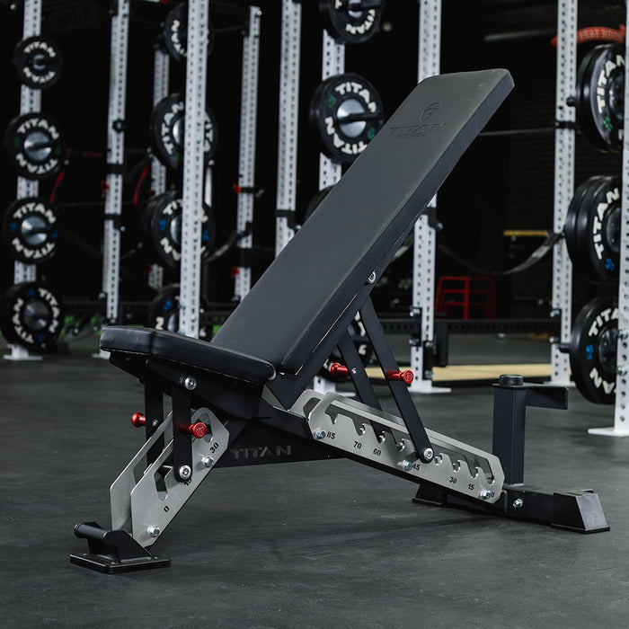 TITAN Series Adjustable Bench | Black/Silver