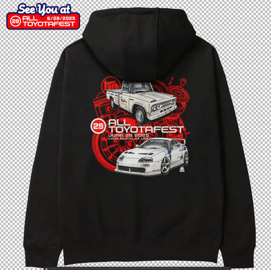 TOYOTAFEST 2025 Hoodie by TORC!  TOYOTA MK4 Supra, Stout truck