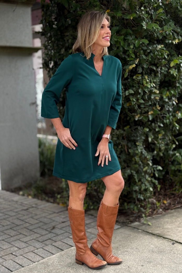 TPN Portfolio Dress – Hunter Green