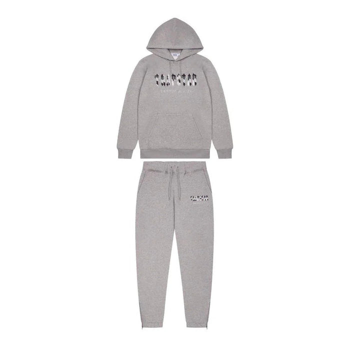 Trapstar Chenille Camo Decoded Hooded Anniversary Tracksuit Grey