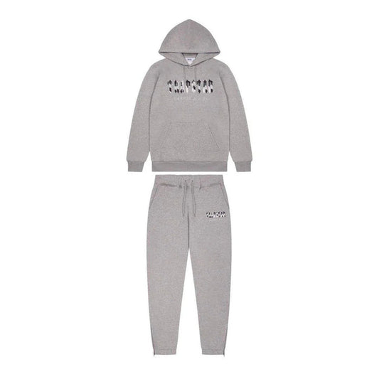 Trapstar Chenille Camo Decoded Hooded Anniversary Tracksuit Grey