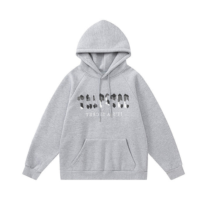 Trapstar Chenille Camo Decoded Hooded Anniversary Tracksuit Grey