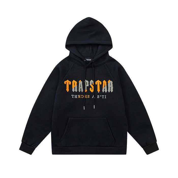 Trapstar Chenille Decoded Hoodie Tracksuit Black/Orange