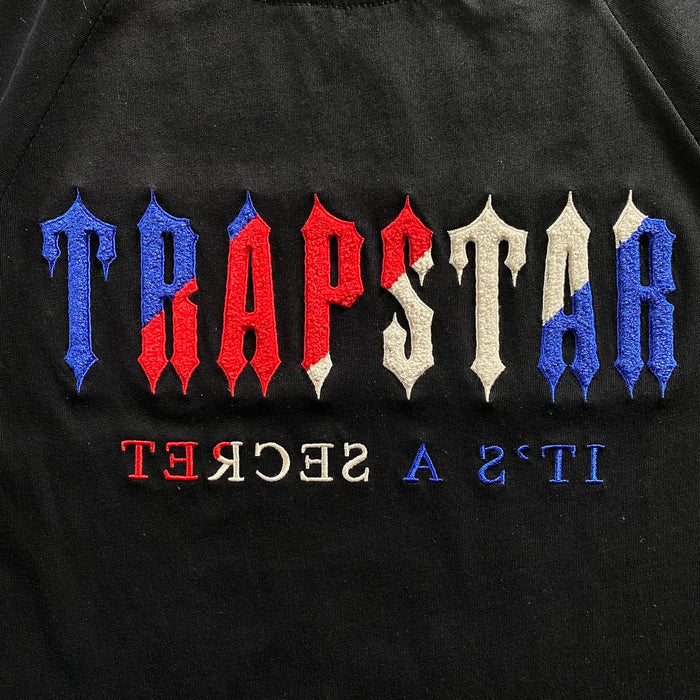 Trapstar Chenille Decoded Short Set Black Revolution