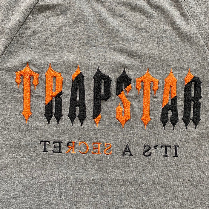 Trapstar Chenille Decoded Short Set Grey/Orange