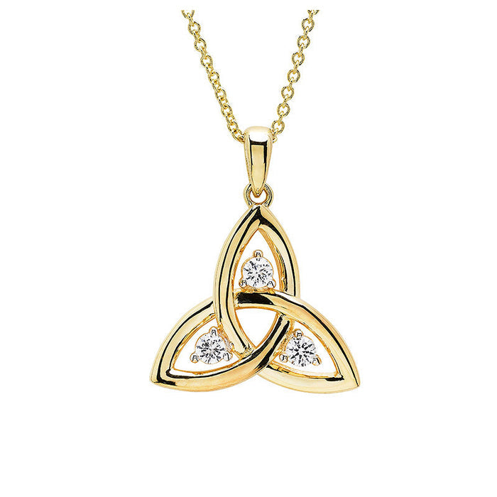 Trinity Knot White Sapphire Necklace