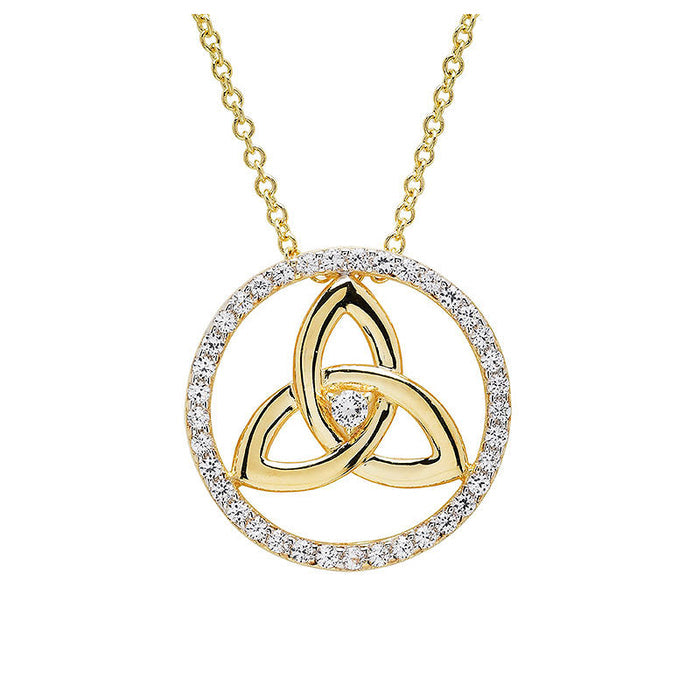 Trinity Knot White Sapphire Necklace