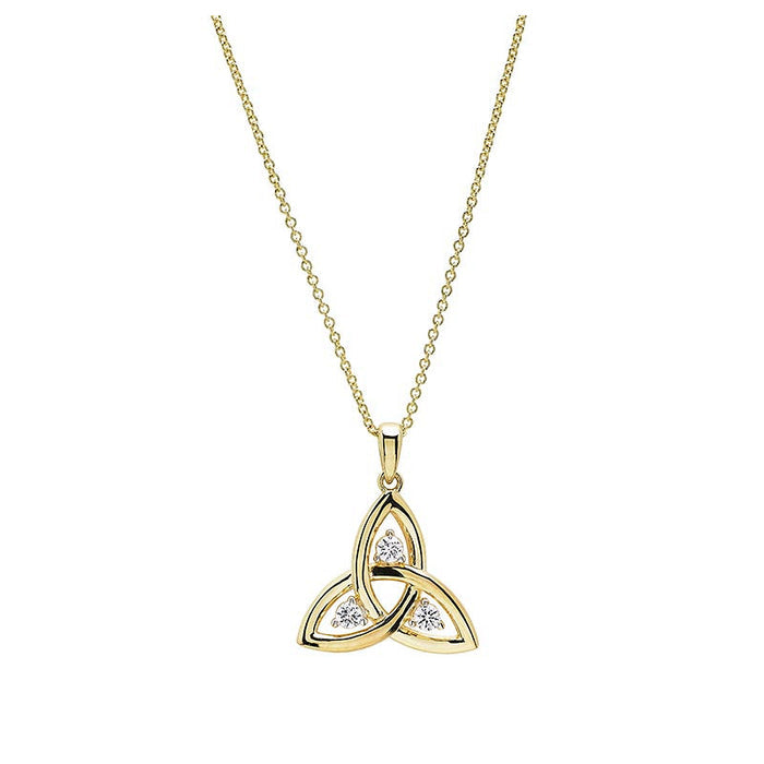 Trinity Knot White Sapphire Necklace