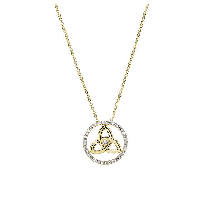 Trinity Knot White Sapphire Necklace