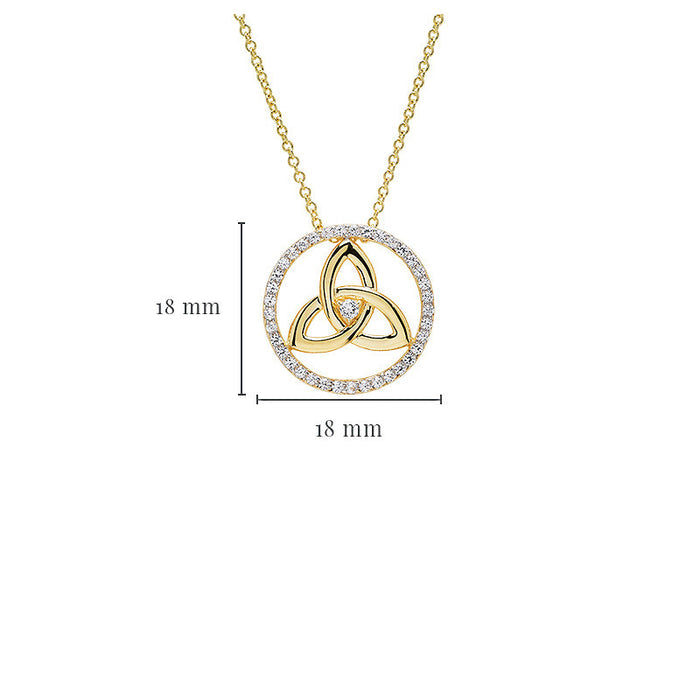 Trinity Knot White Sapphire Necklace