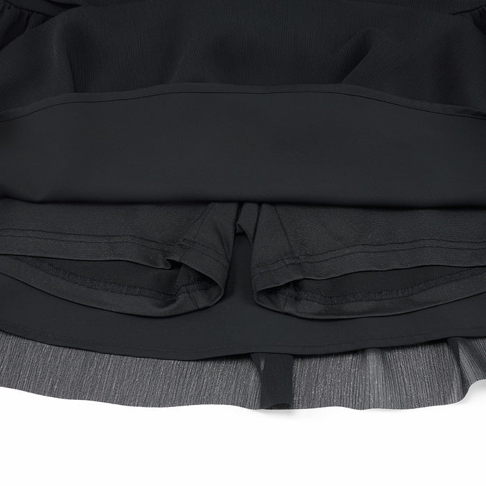 Tulle Drape Skirt (Black)