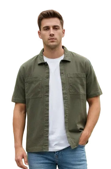 Twill Shacket — GMT Dyed & Enzyme Washed