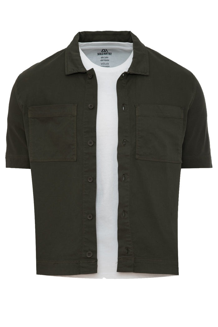 Twill Shacket — GMT Dyed & Enzyme Washed