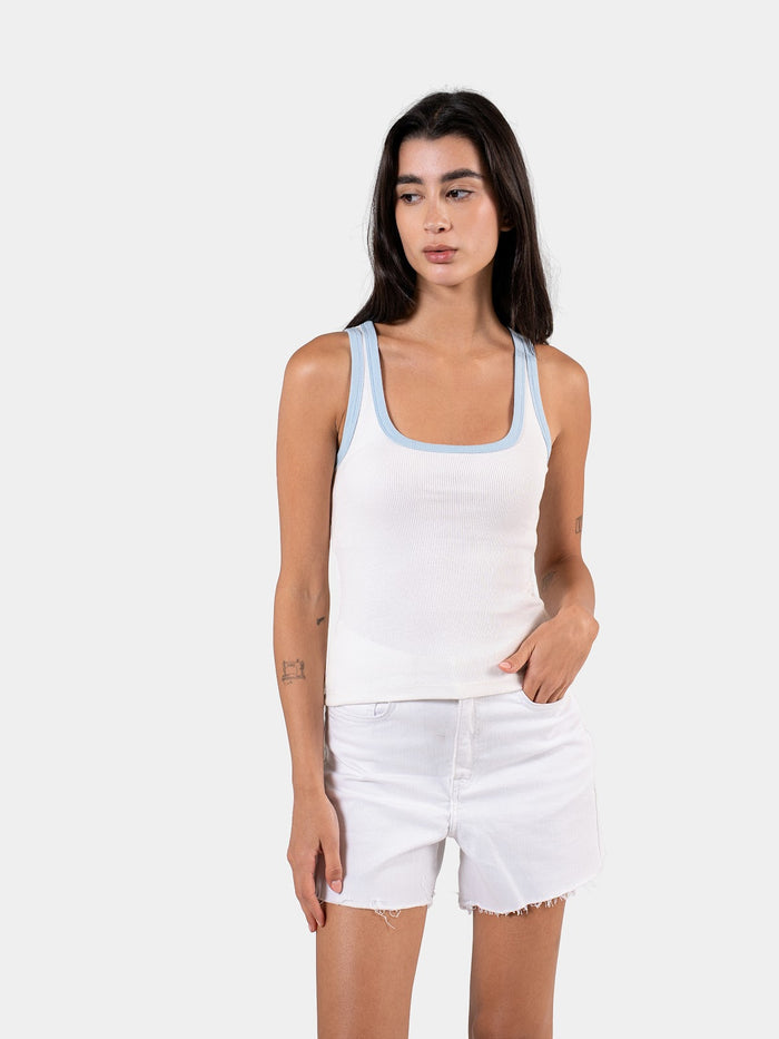 WHITE X BABY BLUE / XS