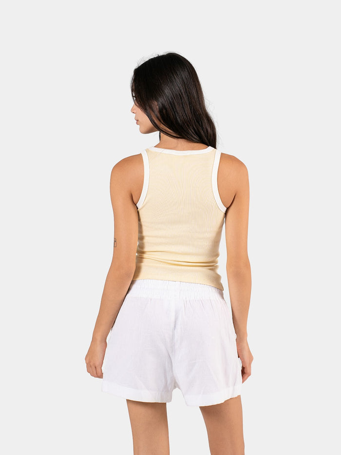 TWO TONE TANK TOP YELLOW X WHITE 4