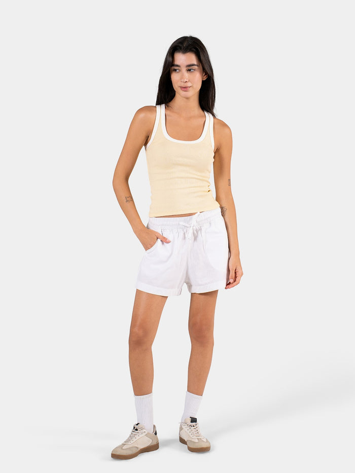 TWO TONE TANK TOP YELLOW X WHITE 1