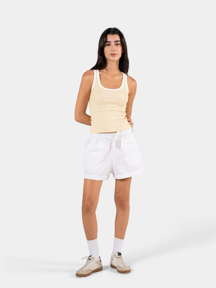 TWO TONE TANK TOP YELLOW X WHITE 2