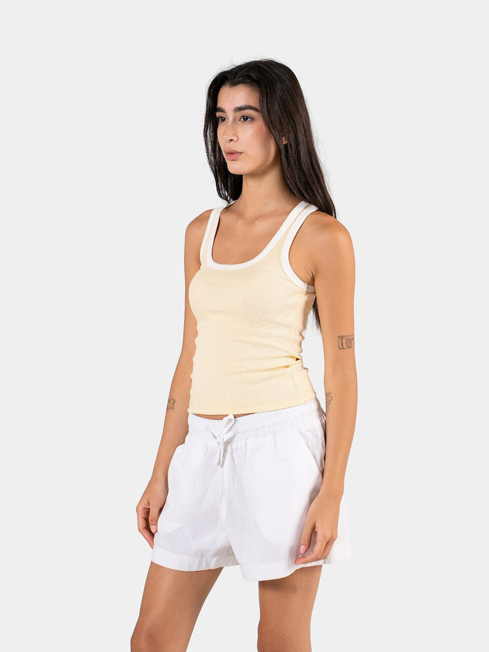 TWO TONE TANK TOP YELLOW X WHITE 3