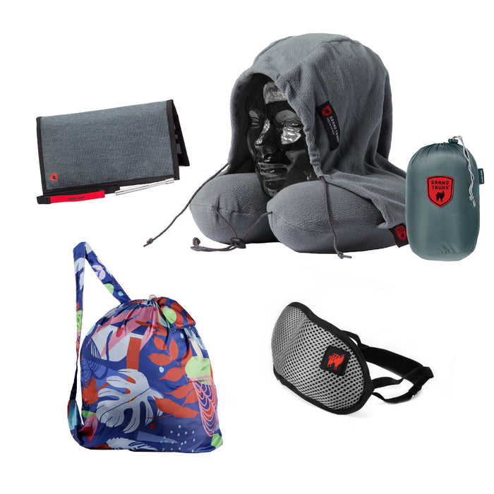 Ultimate Travel Bundle: Hooded Travel Pillow, Bindle & More