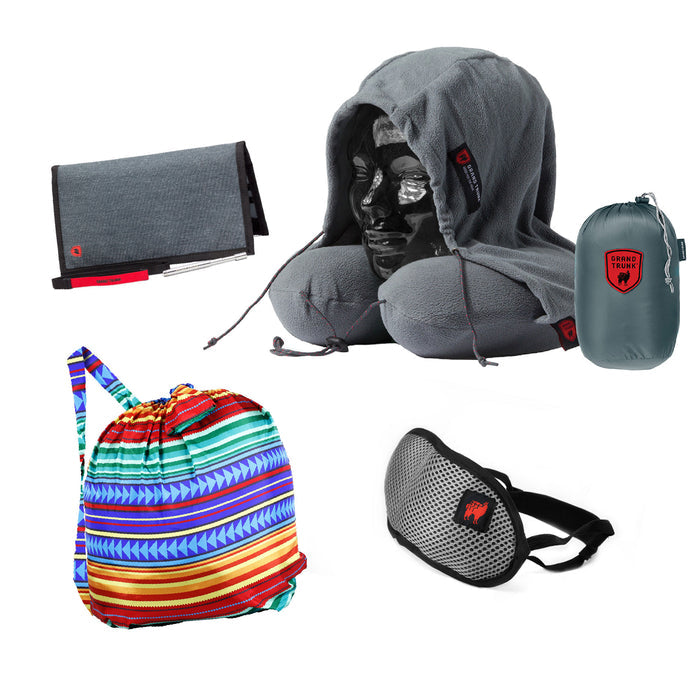 Ultimate Travel Bundle: Hooded Travel Pillow, Bindle & More