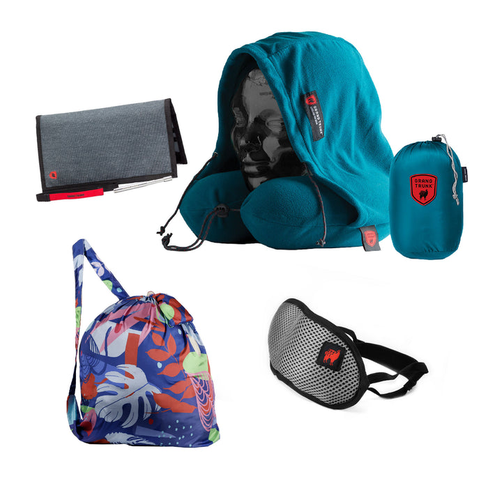 Ultimate Travel Bundle: Hooded Travel Pillow, Bindle & More
