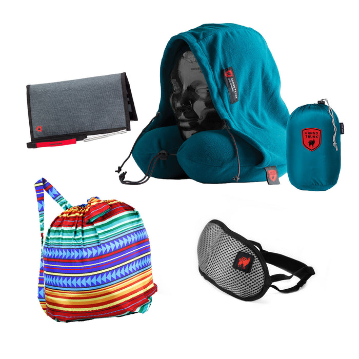 Ultimate Travel Bundle: Hooded Travel Pillow, Bindle & More